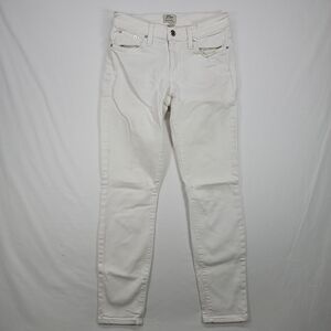 J. Crew Women's Cream Straight Leg Toothpick Jeans Size 25